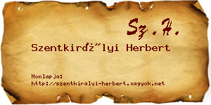 Szentkirályi Herbert névjegykártya